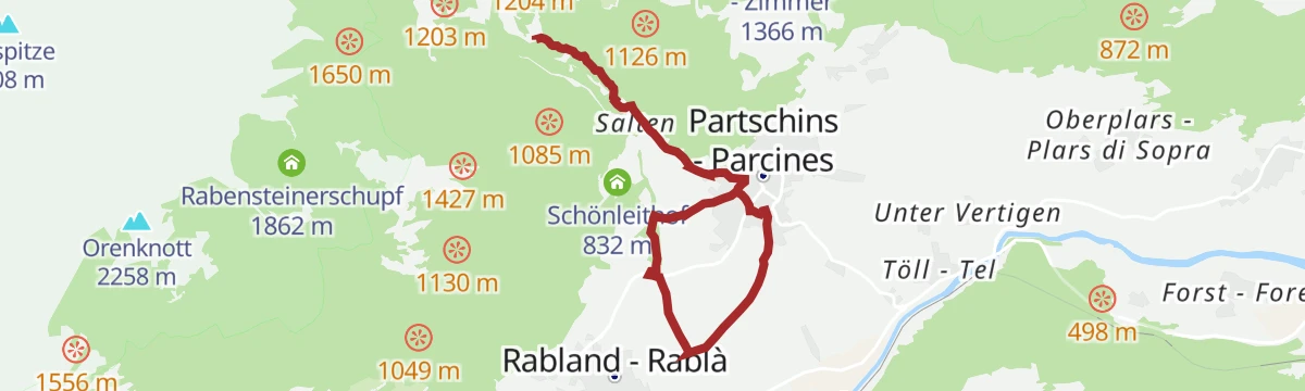 Route map: Sentiero circolare del Mühlwaal – lungo antichi canali d’irrigazione